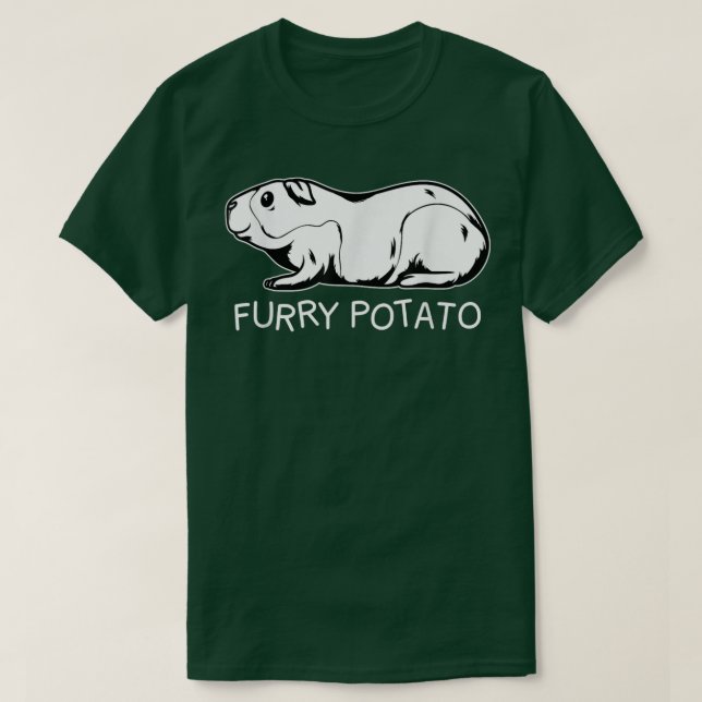 Camiseta Engraçada Guiné Porco Porco Batata Homens Mulheres (Frente do Design)