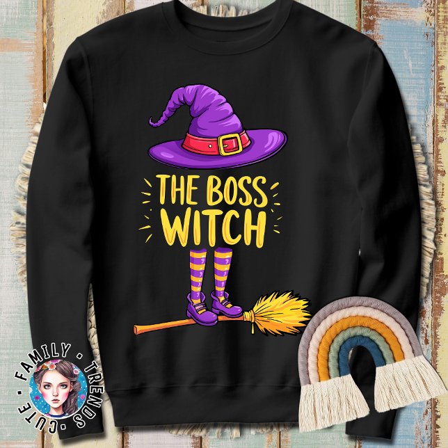 Camiseta Engraçada Halloween A Bruxa Chefe  (Criador carregado)