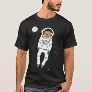 Camiseta Engraçada Lama Preguiçosa No Spacesuit