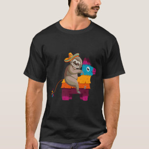 Camiseta Engraçada Lama Sobre Pinata Mexicana Festa De Tema