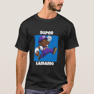 Camiseta engraçada Lamar Jackson x Mario