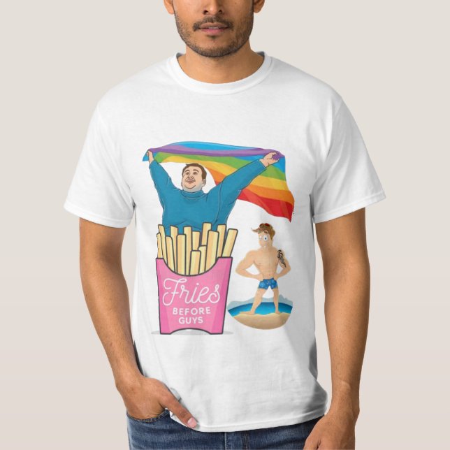 Camiseta engraçada LGBT Gay Pride CHUBBY CHASER Tw (Frente)