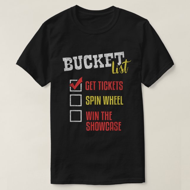 Camiseta engraçada lista de desejos do programa de (Frente do Design)