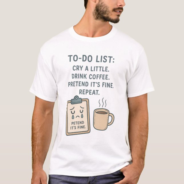 Camiseta engraçada lista de tarefas para amantes d (Frente)