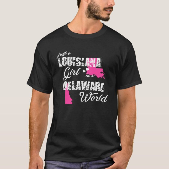 Camiseta Engraçada Louisiana Shirts é uma garota da Louisia (Frente)