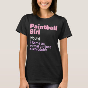 Camiseta Engraçada Lover De Paintballing Girl Definition