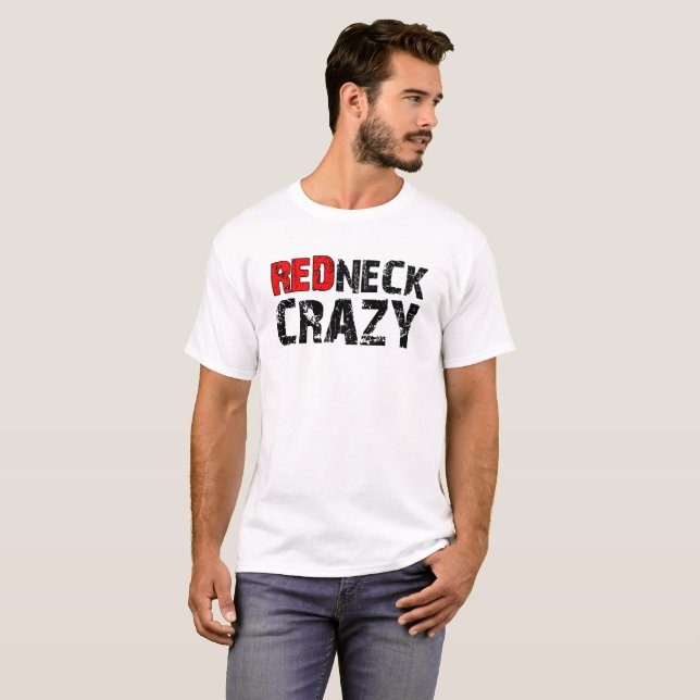 Camiseta engraçada maluca de caipira branca (Frente Completa)