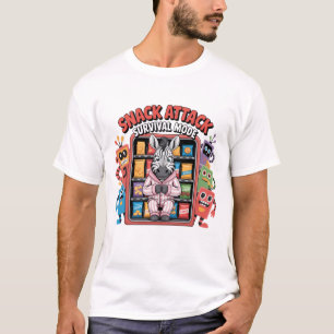 Camiseta Engraçada Máquina de Vender Zebra-Pijama