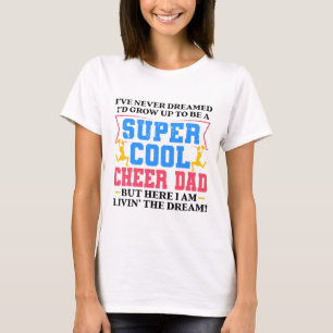 Camiseta engraçada masculina de cheerleading para 