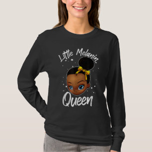 Camiseta Engraçada Menina Melanina Dão História Negra Mágic