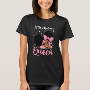 Camiseta Engraçada Menina Melanina História Negra