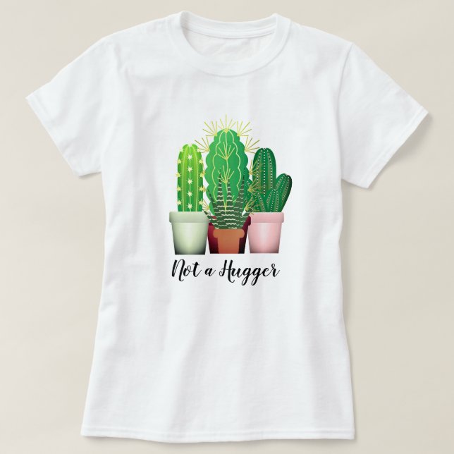 Camiseta Engraçada "Não é um Hugger" (Frente do Design)
