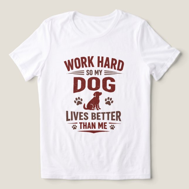 Camiseta Engraçada para Amantes de Cachorro Eu Tra (Design frontal)