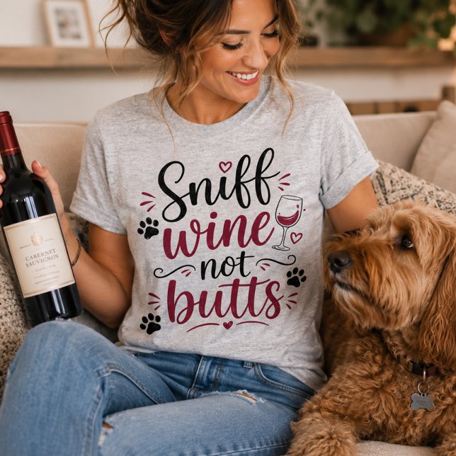 Camiseta engraçada para amantes de cães: Fungar Vi (Criador carregado)