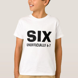 Camiseta engraçada para crianças que fazem 6 anos,