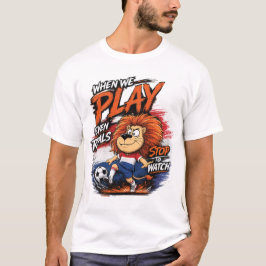 Camiseta engraçada para fã de futebol Holland Lion