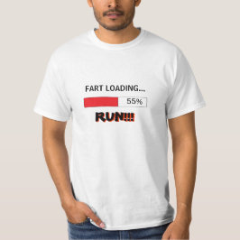 Camiseta engraçada para homens FART LOADING RUN
