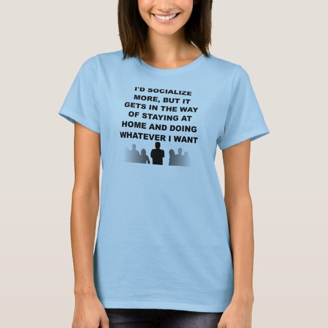 Camiseta engraçada para introvertido que fica em c (Frente)
