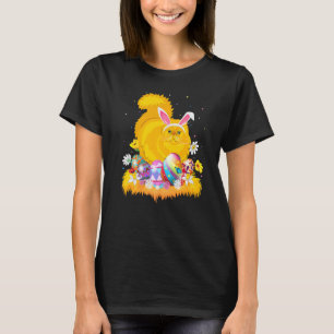 Camiseta Engraçada Páscoa de Gato Persa Cinto de Ovo no Dom