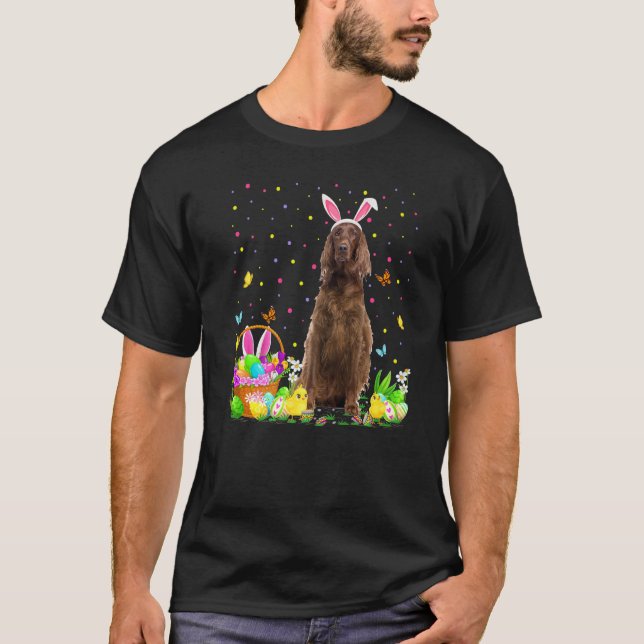 Camiseta Engraçada Páscoa De Ovos Caçando Páscoa De Cachorr (Frente)