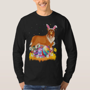 Camiseta Engraçada Páscoa Ovina Bruta Collie Páscoa domingo