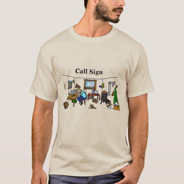 Camiseta Engraçada Pela Operadora De Rádio "Off-Th (Frente)