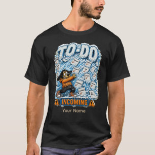 Camiseta engraçada personalizada de tarefas penden