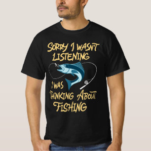 Camiseta Engraçada pesca diz humor para os pescadores