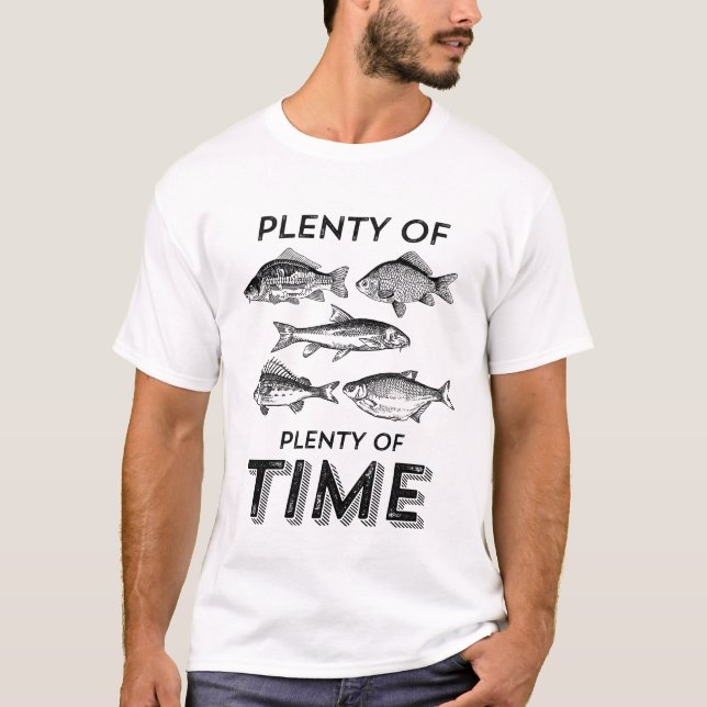 Camiseta Engraçada Pescada Muito Peixe Muito Tempo (Frente)