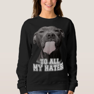 Camiseta Engraçada Pitbull Para Todos Os Meus Odiadores Cac