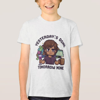 Camiseta engraçada Pixel Art de 'Ontem Acabou, Ama