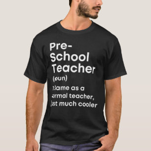 Camiseta Engraçada Pré-Escolar Definição De Volta À Escola