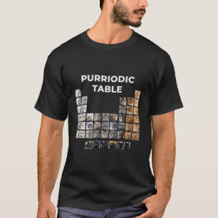 Camiseta Engraçada Química de Gatos Mesa periódica