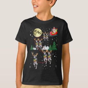 Camiseta Engraçada Reindeer Branca De Natal Amantes De Cach