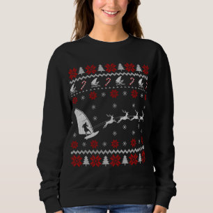 Camiseta Engraçada Reindeer de Windsurfing Feia