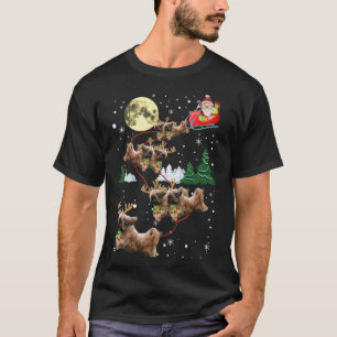 Camiseta Engraçada Reindeer Shih Tzu Xmas Palavras De Cão D