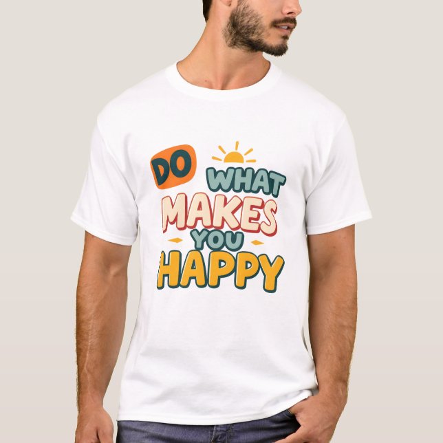 Camiseta engraçada Retro Boho "Faça O Que Te Faz F (Frente)