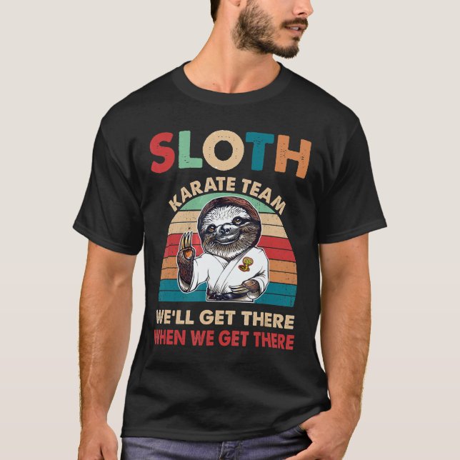 Camiseta engraçada retrô vintage de karatê de preg (Frente)