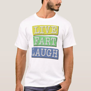 Camiseta engraçada risada flatulência