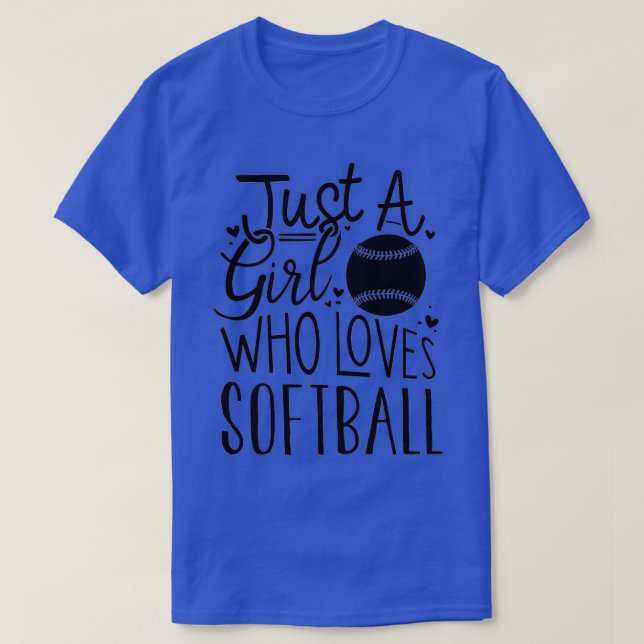 Camiseta Engraçada Softball, Mulheres E Meninas Softball Pl (Frente do Design)