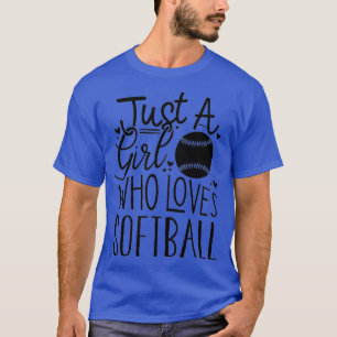 Camiseta Engraçada Softball, Mulheres E Meninas Softball Pl