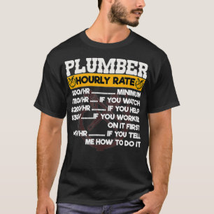 Camiseta Engraçada Taxa Horária De Canalizador Eu Sei O Que