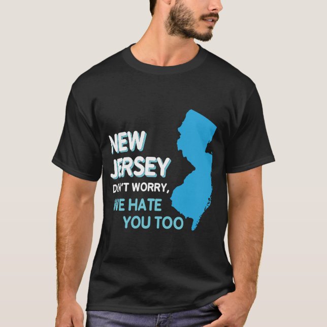 Camiseta engraçada vintage do Estado de Nova Jerse (Frente)