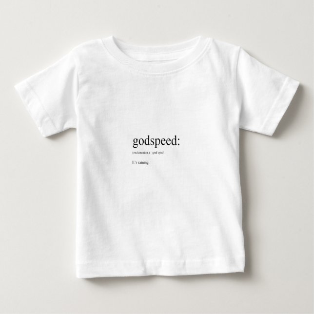 Camiseta Engraçadas definições em inglês: Godspeed (Frente)