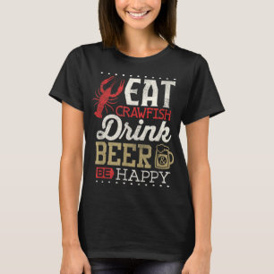 Camiseta Engraçadeiras Engraçadas Bebem Cerveja Feliz Homen