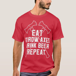 Camiseta Engraçadinho E Bebendo De Cerveja Comem Bebida Ax