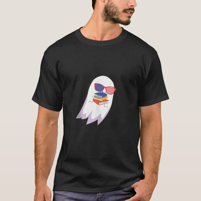 Camiseta engraçadinho, fantasma, vermelho, mais livros Tank (Frente)
