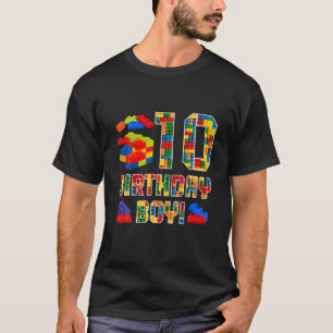 Camiseta Engraçado 10º Aniversário Figurino 10 Anos Bloco B