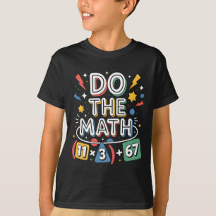 Camiseta Engraçado 100 Dias Equação Matemática Escolar Faça