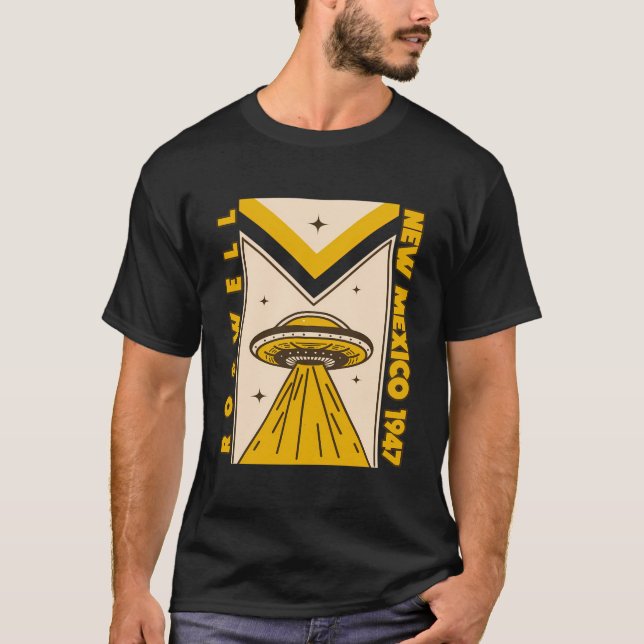 Camiseta Engraçado 1947 Roswell Novo México Geek Ufo Graphi (Frente)